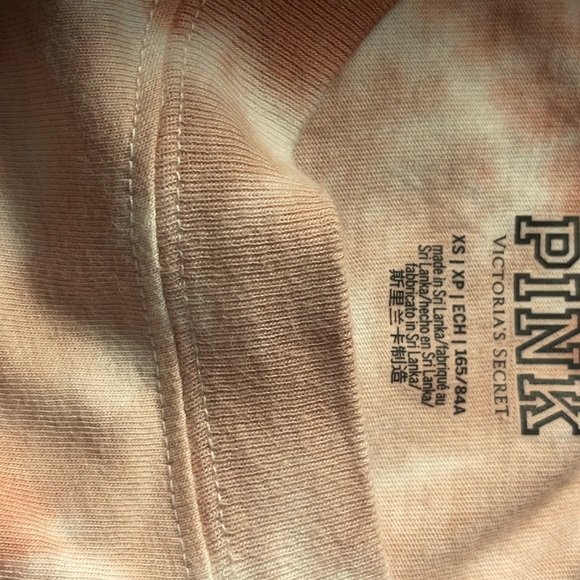 PINK Victoria's Secret Tie-Dye Crop Top - Pink and White - Picture 5 of 5